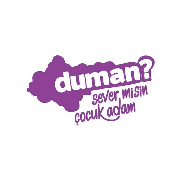 Duman Sever Misin Çocuk Adam Araba Sticker 17x17 Cm Mor ürün görseli 1