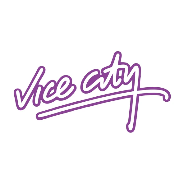 Vice City Araba Sticker 17x17 Cm Mor ürün görseli 1