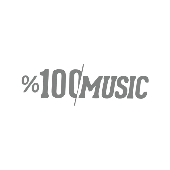 %100 Music Araba Sticker 17x17 Cm Gri ürün görseli 1