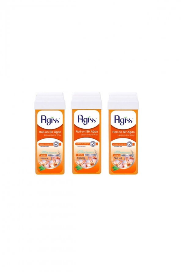Agiss Roll-on Sir Ağda Natural 100 ml 3lü Set ürün görseli 1