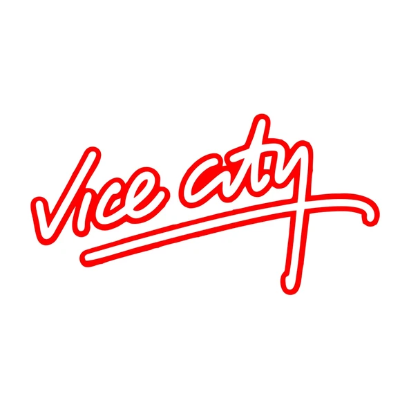 Vice City Araba Sticker 17x17 Cm Kırmızı ürün görseli 1