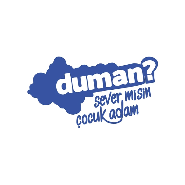 Duman Sever Misin Çocuk Adam Araba Sticker 17x17 Cm Mavi ürün görseli 1