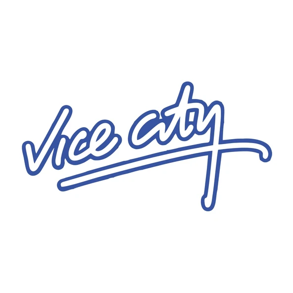 Vice City Araba Sticker 17x17 Cm Mavi ürün görseli 1