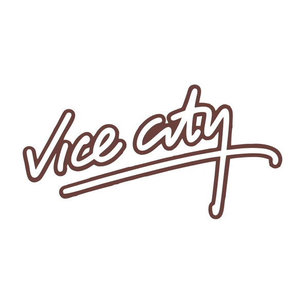 Vice City Araba Sticker 17x17 Cm Kahverengi ürün görseli 1