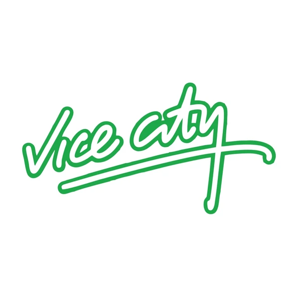 Vice City Araba Sticker 17x17 Cm Yeşil ürün görseli 1
