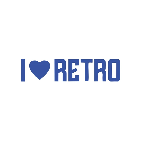I Love Retro Araba Sticker 17x17 Cm Mavi ürün görseli 1