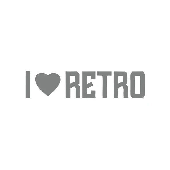 I Love Retro Araba Sticker 17x17 Cm Gri ürün görseli 1