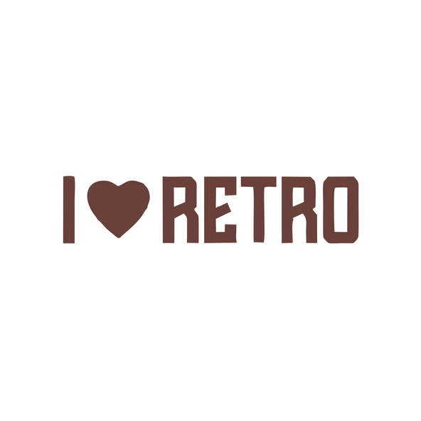 I Love Retro Araba Sticker 17x17 Cm Kahverengi ürün görseli 1