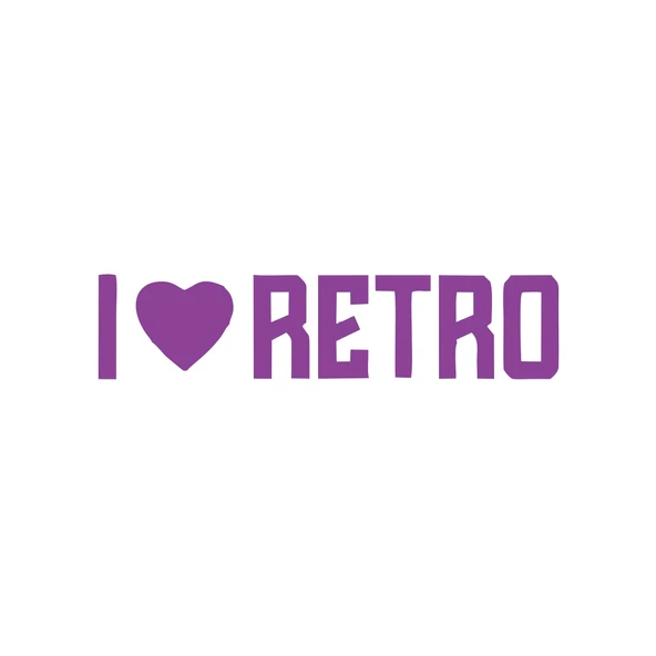 I Love Retro Araba Sticker 17x17 Cm Mor ürün görseli 1
