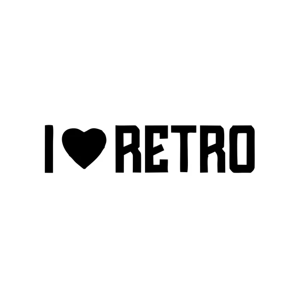 I Love Retro Araba Sticker 17x17 Cm Siyah ürün görseli 1