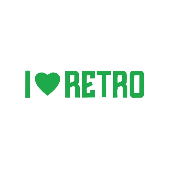 I Love Retro Araba Sticker 17x17 Cm Yeşil ürün görseli 1