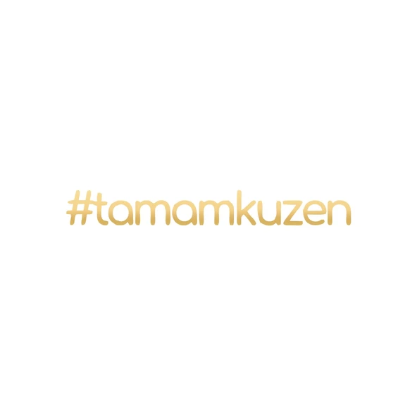 #tamamkuzen Araba Sticker 17x17 Cm Gold ürün görseli 1