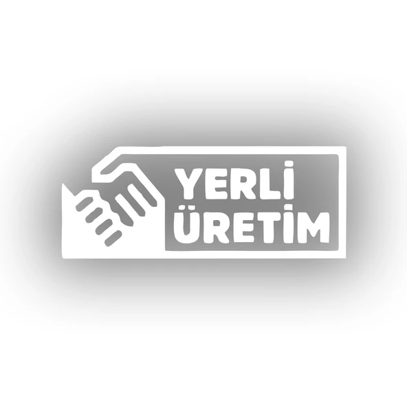 Yerli Üretim Araba Sticker 17x17 Cm Beyaz ürün görseli 1