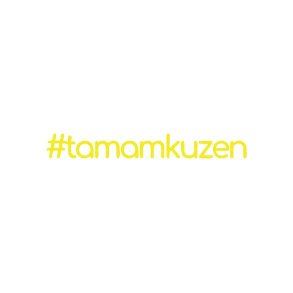 #tamamkuzen Araba Sticker 17x17 Cm Sarı ürün görseli 1