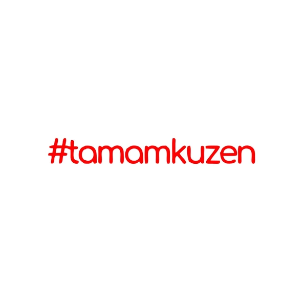 #tamamkuzen Araba Sticker 17x17 Cm Kırmızı ürün görseli 1
