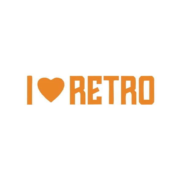 I Love Retro Araba Sticker 17x17 Cm Turuncu ürün görseli 1
