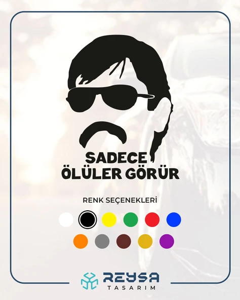 Sadece Ölüler Görür Araba Sticker 17x17 Cm Siyah ürün görseli 1