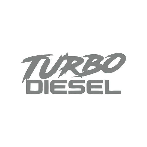 Turbo Diesel Araba Sticker 17x17 Cm Gri ürün görseli 1