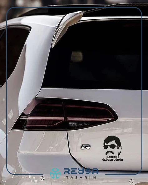 Sadece Ölüler Görür Araba Sticker 17x17 Cm Siyah - Resim 3