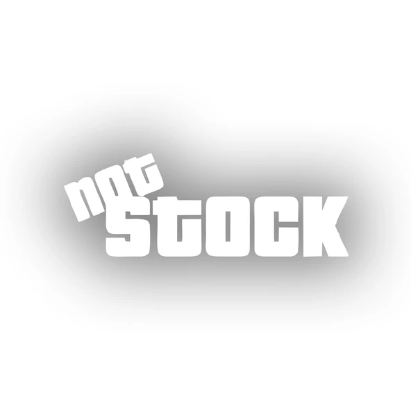 Not Stock Araba Sticker 17x17 Cm Beyaz ürün görseli 1