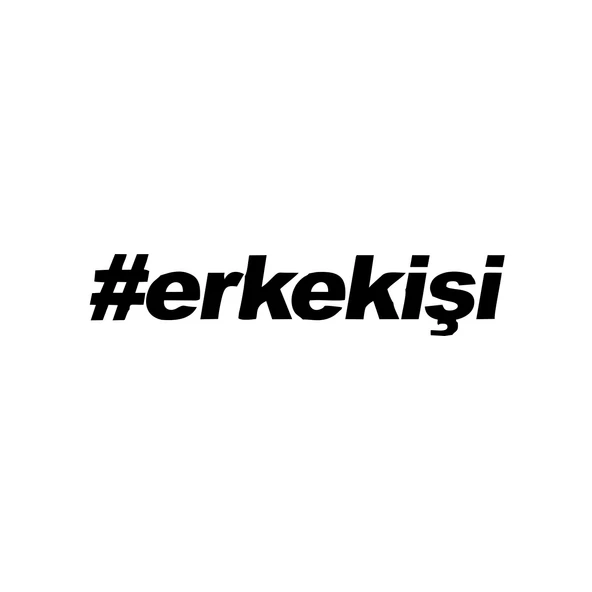 #erkekişi Araba Sticker 17x17 Cm Siyah ürün görseli 1