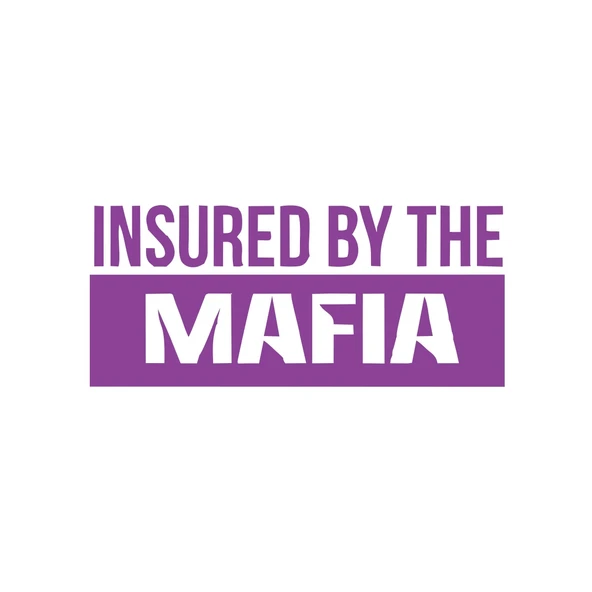 Insured By The Mafia Araba Sticker 17x17 Cm Mor ürün görseli 1