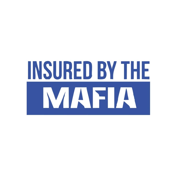 Insured By The Mafia Araba Sticker 17x17 Cm Mavi ürün görseli 1