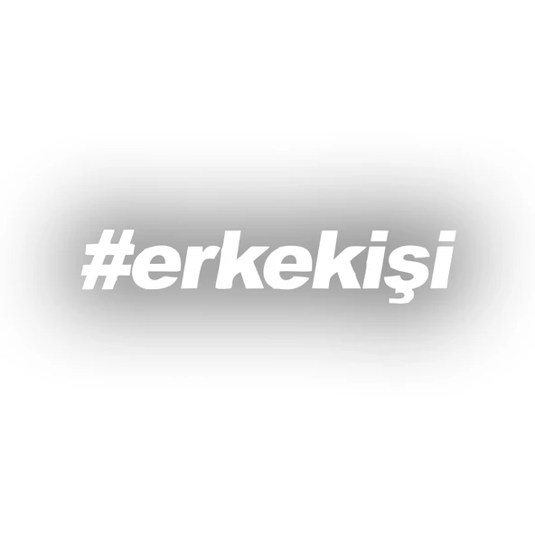 #erkekişi Araba Sticker 17x17 Cm Beyaz ürün görseli 1