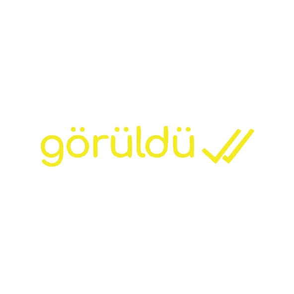 Görüldü Araba Sticker 17x17 Cm Sarı ürün görseli 1