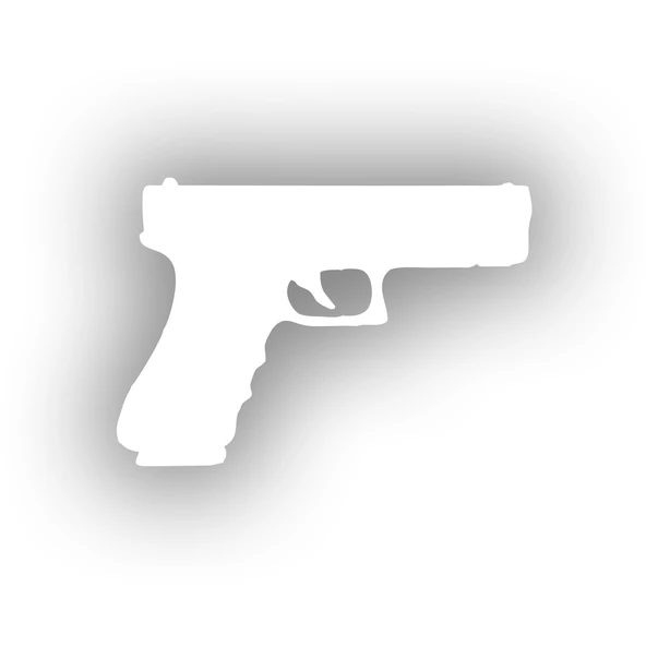 Glock Araba Sticker 17x17 Cm Beyaz ürün görseli 1