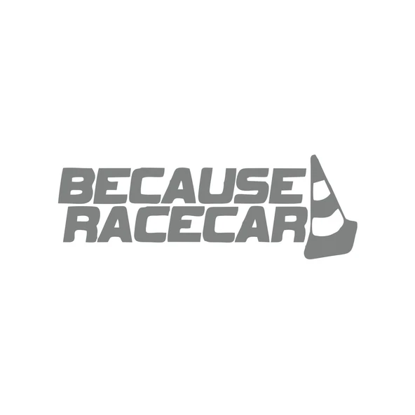Because Race Car Araba Sticker 17x17 Cm Gri ürün görseli 1