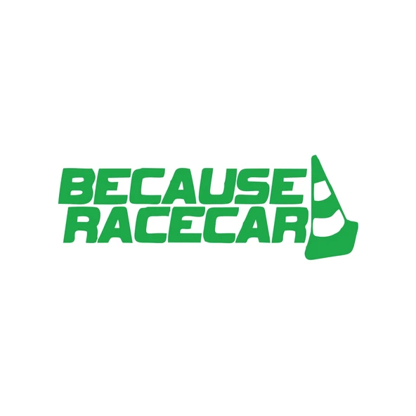 Because Race Car Araba Sticker 17x17 Cm Yeşil ürün görseli 1