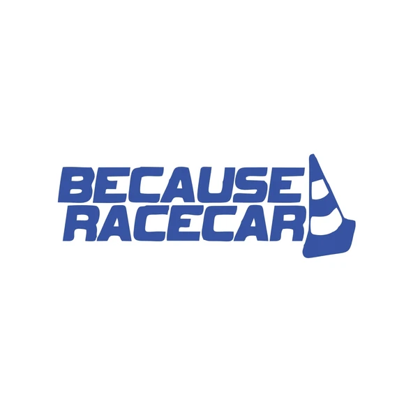 Because Race Car Araba Sticker 17x17 Cm Mavi ürün görseli 1
