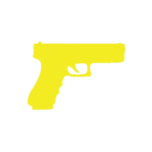 Glock Araba Sticker 17x17 Cm Sarı ürün görseli 1