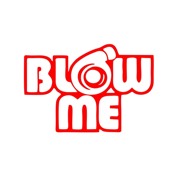 Blow Me Araba Sticker 17x17 Cm Kırmızı ürün görseli 1