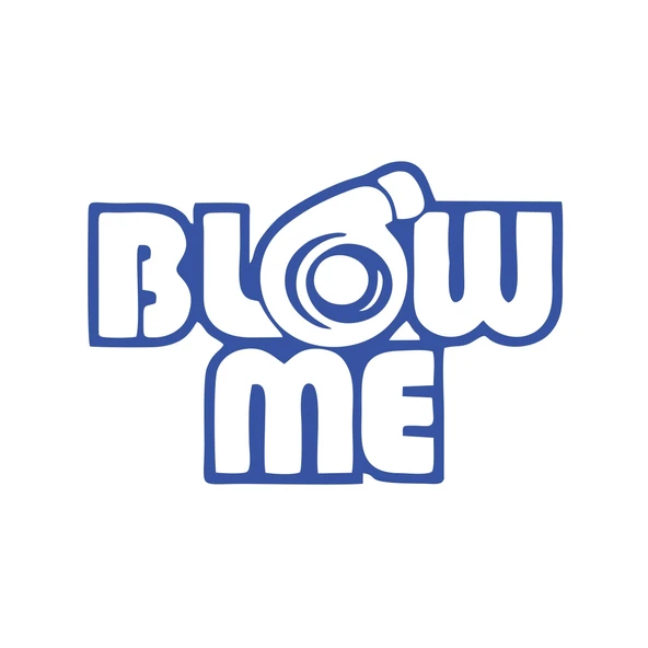 Blow Me Araba Sticker 17x17 Cm Mavi ürün görseli 1