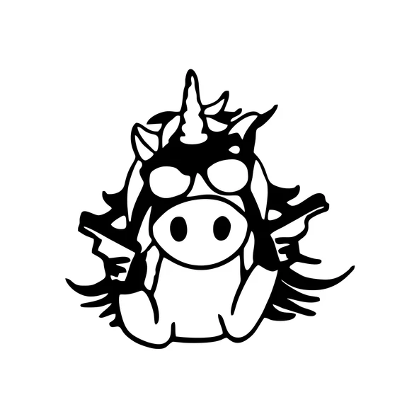 Slah Tutan İnek Araba Sticker 17x17 Cm Siyah ürün görseli 1
