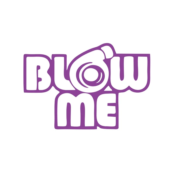 Blow Me Araba Sticker 17x17 Cm Mor ürün görseli 1