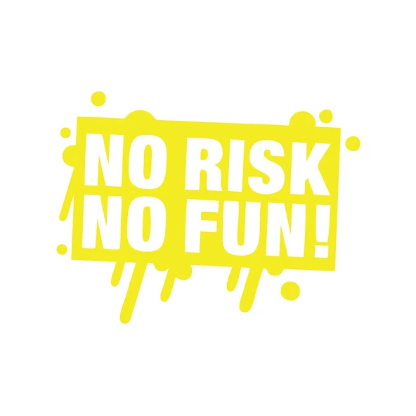 No Risk No Fun Araba Sticker 17x17 Cm Sarı ürün görseli 1
