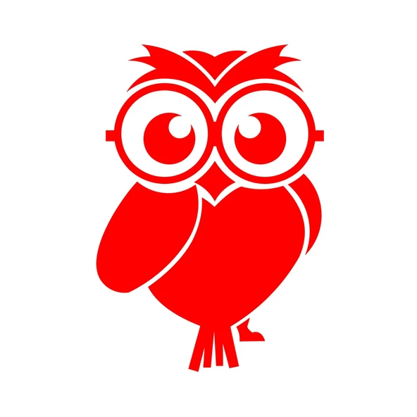 Sevimli Baykuş Sticker 17x17 Cm Kırmızı ürün görseli 1