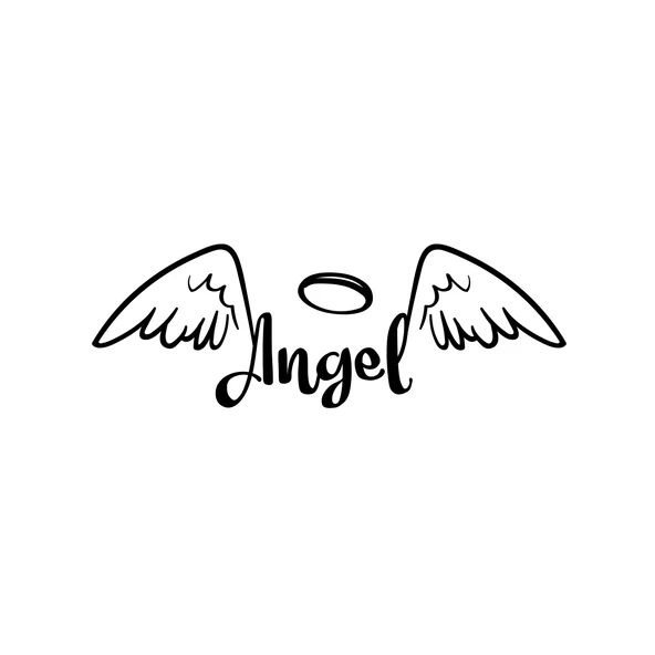 Angel Sticker 17x17 Cm Siyah ürün görseli 1