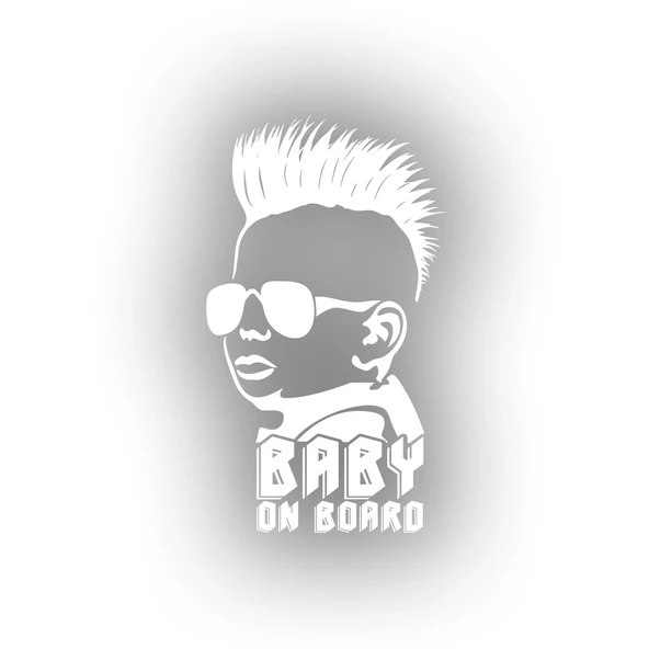 Baby on Board Sticker 17x17 Cm Beyaz ürün görseli 1