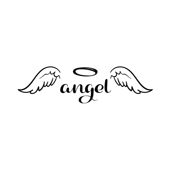 Angel Sticker 17x17 Cm Siyah ürün görseli 1