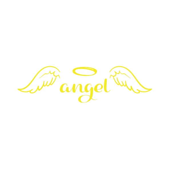 Angel Sticker 17x17 Cm Sarı ürün görseli 1