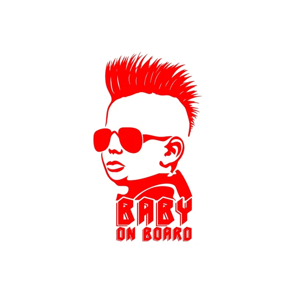 Baby on Board Sticker 17x17 Cm Kırmızı ürün görseli 1