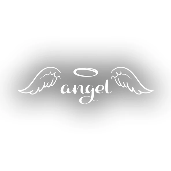 Angel Sticker 17x17 Cm Beyaz ürün görseli 1