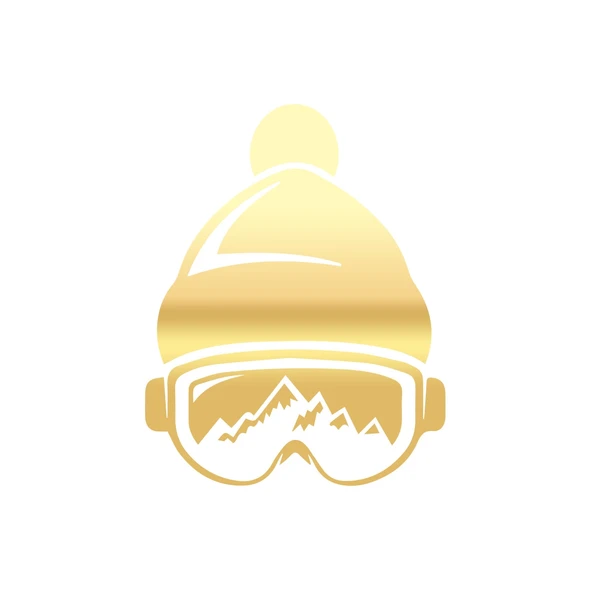 Ski Gözlük Sticker 17x17 Cm Gold ürün görseli 1