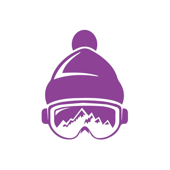 Ski Gözlük Sticker 17x17 Cm Mor ürün görseli 1