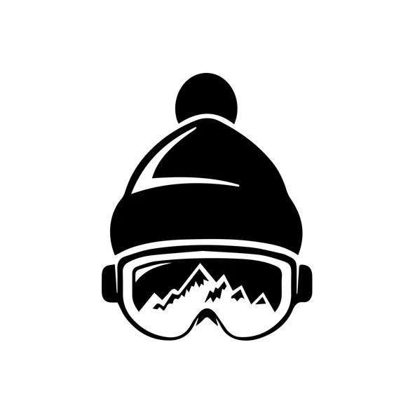 Ski Gözlük Sticker 17x17 Cm Siyah ürün görseli 1