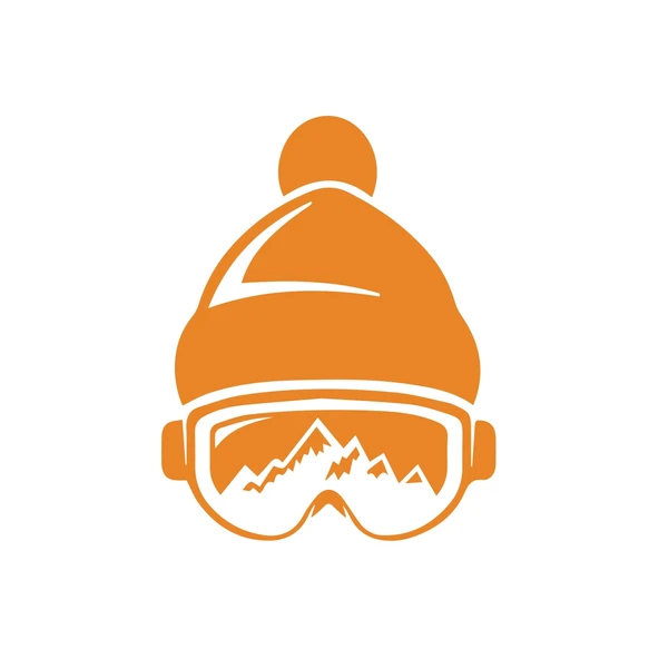 Ski Gözlük Sticker 17x17 Cm Turuncu ürün görseli 1